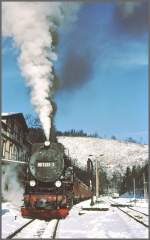 99 7233-2 wartet in Eisfelder Talmhle auf die Abfahrt Richtung Nordhausen.