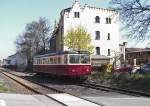 Triebwagen 187 012-0 verlt am 14.04.2009 den Bahnhof Quedlinburg mit Fahrtziel Gernrode.