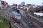 187 019 ist am Morgen des 06.04.2012 unterwegs zum Nordhausener Bahnhofsvorplatz, von wo aus er dann planmig zu seiner Fahrt nach  Eisfelder Talmhle  startet.