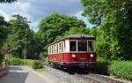 Dieser Triebwagen der Museumsbahn Bruchhausen-Vilsen fuhr am 09.06.12 durch Wernigerode.