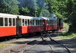 99 6101 (Harzer Schmalspurbahnen) fr die BEG unterwegs vom Bf Burgbrohl nach Brohl - 08.09.2012