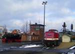 HSB 99 5901 und 199 861-6 am 24.11.2010 im Bw Wernigerode, von der Strae aus fotografiert.