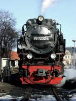 99 7273-4 im Bahnhof Wernigerode, 23. Februar 2003