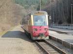 Triebwagen 187 016-1 in Eisfelder Thalmhle am 18. April 2013