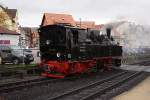 99 5901 am 18.10.2013 im Bahnhof Wernigerode.