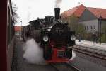 99 5901 am 18.10.2013 bei Rangierarbeiten im Bahnhof Wernigerode.