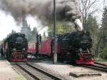 Im Bahnhof Drei Annen Hohne ist immer viel los.