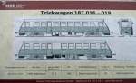 Datenblatt der HSB mit dem Triebwagen 187 016 auf der Besucherplattform in Wernigerode.