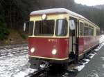 Triebwagen von der Selketalbahn im Harz , am 13.1.