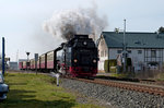 99 7239-9 in Nordhausen am Bahnübergnag  Hesseröder Straße  27.03.2016.