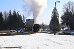 Durchfahrt von 99 6001 mit IG HSB-Sonderzug am 15.02.2015 durch die Stieger Wendeschleife.