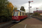 Einfahrt von Triebwagen 187 016 als P 8981 aus Harzgerode am 17 10.2015 in den Bahnhof Nordhausen Nord.