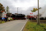 Fahrt des IG HSB-Sonderzuges mit 99 6001 an der Spitze am 18.10.2015 durch die Stieger Wendeschleife.