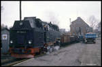 Am 6.3.1990 gab es bei der Harzquerbahn noch regulären Güterverkehr.