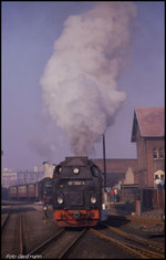 997246 rangiert hier am 17.3.1990 in Höhe des Stellwerk Nordhausen Nord.