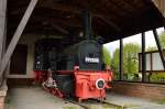 Denkmallok 99 7202, wettergeschütz in Mudau am ehemaligen Schmalspurendbahnhof aufgestellt. Viele Jahre hatte sie Dienst auf ihrer Stammstrecke von Mosbach Baden über Lohrbach nach Mudau gemacht. 
Nach der Auflassung der Strecke steht sie nun als Erinnerung an die 1000mm Strecke dort aufgestellt. 21.4.2014