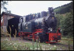 Lok Bieberlies am 19.9.1993 bei der Märkischen Museums Eisenbahn in Hüinghausen.