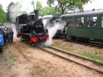 Gastlok 99 4511 am 25.05.2006 beim Umsetzen am derzeitigen Endbahnhof Vettin der wieder errichteten Teilstrecke des Pollo.