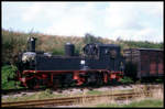 Abgestellte 99585 am 2.10.1995 im Bahnhof Schönheide.