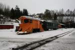 Vor dem Lokschuppen in Jhstadt steht dieser gut erhaltene Schneeflug.Aufgenommen am 14.12.08.