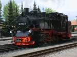 Zur Mitfahrt auf dem Fhrerstand lud 99 1784,am 12.Mai 2013,zum Bahnhofsfest in Putbus ein.