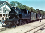 DR 99 4802-7 des Rasenden Roland in Bahnhof Binz LB im Sommer 1983