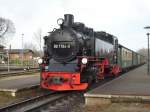Auch in Putbus schaffte ich es am 14.November 2009 vor dem Zug zusein.So konnte ich auch die Ankunft von 99 1784 fotografieren.
