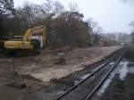 So sah Gleis 2 am 19.November 2011 in Ghren aus.Ohne Gleise und Unterbau.Beides wird neu angelegt.