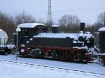 Die IV-K 99 1594 blieb,am 04.Februar 2012,in Putbus vom Winter nicht verschont.