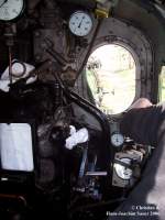 Fhrerstand der 1925 gebauten original Rgen Lok 53 Mh.