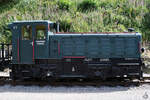 Die Diesellokomotive V10  Zukunft  wurde 1957 bei Krupp hergestellt. (Hüinghausen, Juli 2022)
