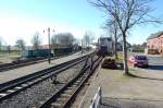 Blick von der ehemaligen Rbenladebhne im Bahnhof Schierwaldenrath.