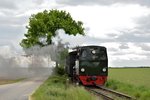 Lok 20 kommt mit dem Museumszug aus Stahe zurück gefahren. In Kürze erreicht er Schierwaldenrath.

Birgden 16.05.2016