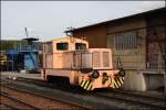 Normalspur Diesellok 2 der IG Weißeritztalbahn am 24.09.2015 im Güterbahnhof Freital.