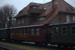 Heute bewirtschaftet, der Speisewagen im Zug nach Bertsdorf.Hier in Johnsdorf abgelichtet. 07.01.2018 14:50 Uhr.