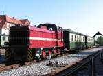 199 013 (Schsichs-Oberlausitzer Eisenbahngesellschaft mBh) mit Zug 700 Zittau-Bertsdorf auf Bahnhof Bertsdorf (14-7-2007).