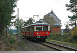 479 203-2 der Oberweißbacher Berg- und Schwarzatalbahn, aufgenommen am 23. September 2017 bei Lichtenhain (an der Bergbahn).