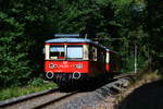 Am 12.8.18 bot sich im Schwarzatal bestes Wetter und so war der Olitätenwagen als offener Aussichtswagen gut besetzt. Hier rollt 479 205-7 mit 479 201-6 Cursdorf entgegen. 

Oberweißbach 12.08.2018