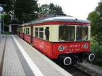 Am 05.09.2010 wartet 497 201-6 in Cursdorf auf seine Rckfahrt als RB 29945 nach Lichtenahain an der Bergbahn.