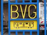 BVG (Berliner Verkehrsbetriebe) - ein sehr nett gestaltetes Tor zu einer BVG-Anlage.