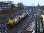 Bahnhofvorfeld des Aachener Westbahnhof. In dreiertraktion fahren 7773, 7857 und 7779 der SNCB richtung Belgien.