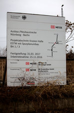BAUTAFEL kündet vom Umbau Bahnknoten Halle. 26.12.2016 14:36 Uhr.  