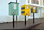 Blick auf historische Fahrkartenautomaten, die im Straßenbahnmuseum Stuttgart ausgestellt sind.
[29.7.2020 | 13:40 Uhr]