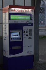 Noch ein nettes Angebot der MRB am Fahrkartenautomaten in Döbeln Hbf zu sehen.