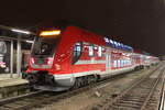 445 007-1+Twindexxwagen DBpza 782.1+445 009-7 als RE 4360 von Elsterwerda nach Rostock Hbf kurz nach der Ankunft im Rostocker Hbf.12.01.2018 