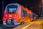 Vom Bahnsteig 1 weggesetzter Talent 2 in Sassnitz.