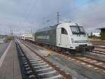 Railadventure 183 500 abgebügelt mit dem lädierten ICE 403 526,am 16.August 2019,in Bergen/Rügen.