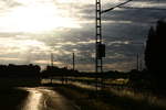 Morgen Impression am Bahnübergang Lerchenfeldstraße in Anrath.