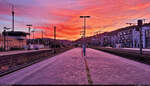 Abendstimmung im Bahnhof Esslingen(Neckar).