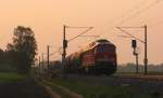 232 704-7, die uns an diesem Tag noch fter begegnete fuhr mit einem kurzem gemischten Gterzug Richtung Brandenburg an uns vorbei. 29.04.2011